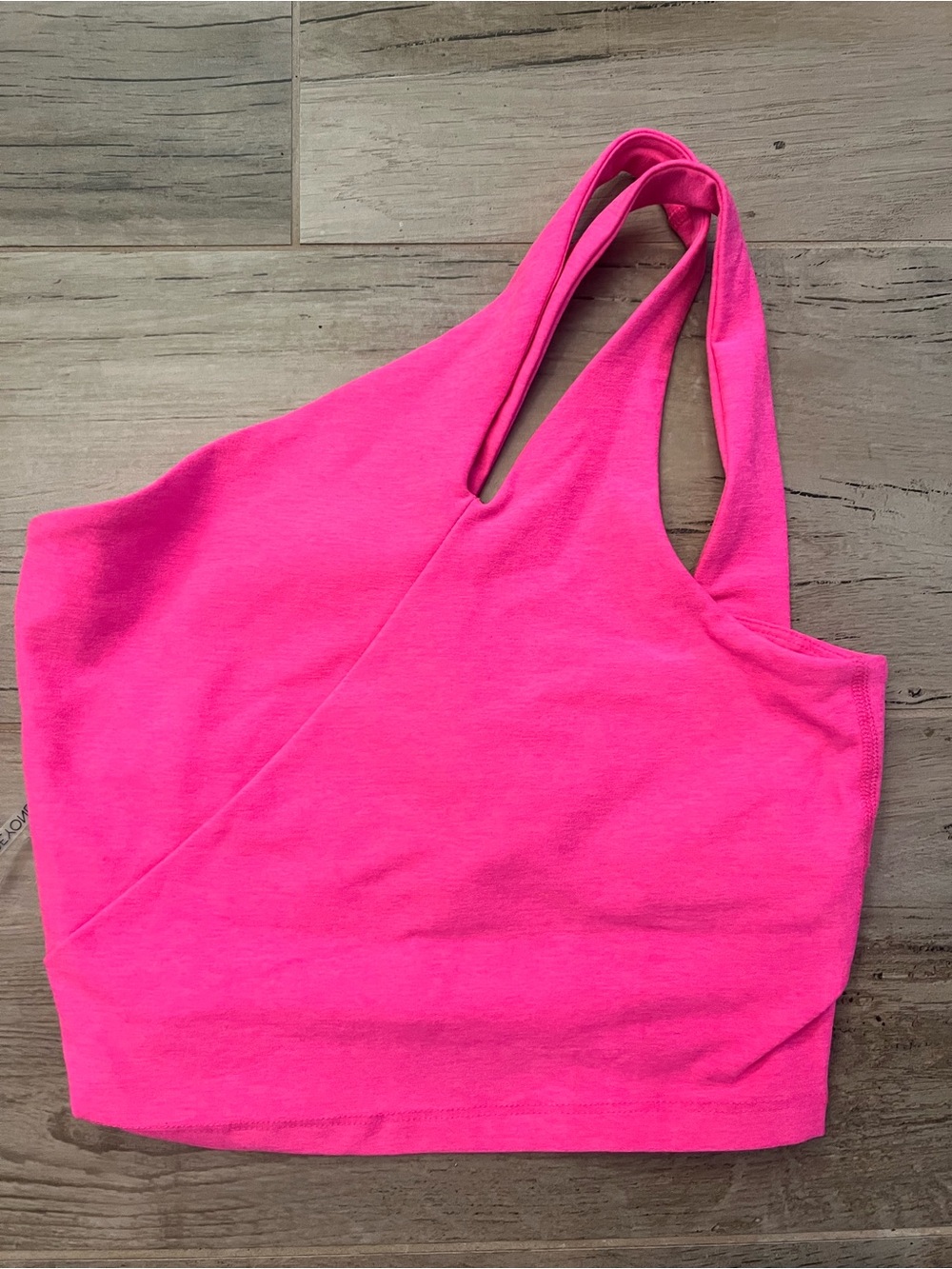 Hot Pink Asymmetrical Sports Bra Tank